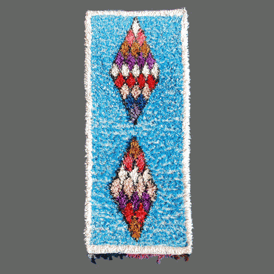 Ce tapis de Boucherouite ressemble plus à une image qu´à un tapis.